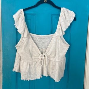 American Eagle ruffle crop top size L